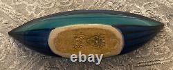 MCM Fong Chow for Glidden Pottery 1950's GulfStream Blue Ceramic Boat Canoe