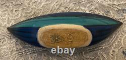 MCM Fong Chow for Glidden Pottery 1950's GulfStream Blue Ceramic Boat Canoe