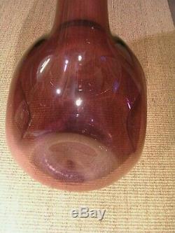 MCM Zeller Glass Floor Vase Wayne Husted Amethyst 30