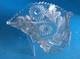 MILLERSBURG CRYSTAL HOBSTAR & FROSTED FEATHER Tri Corner Bowl Rare