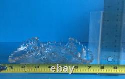 MILLERSBURG CRYSTAL HOBSTAR & FROSTED FEATHER Tri Corner Bowl Rare