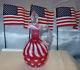 MINTVINTAGE60'sVY SRCFENTON GLASSSTARS&STRIPESCRANBERRY OPALESCENT8CRUET