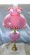 MINTYVINTAGE50sPRELOGOFENTONGLASSCRANBERRY OPALESCENTHOBNAILHUGE25LAMP