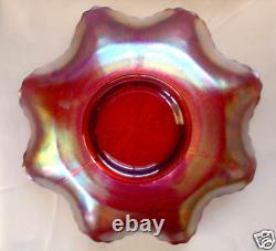 MINT&PERFANTIQUEc1911FENTONCARNIVAL GLASSELECTRICRUBY REDDRAGON&LOTUS