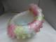 MT WASHINGTON 3 COLOR RAINBOW FOOTED DIAMOND QUILTED SATIN GLASS BOWL nr