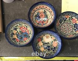 M. Starzyk Unikat Set Of 4, 5 1/2 Bowls Signed & Numbered (T)