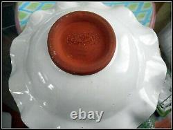 Mackenzie Childs Honeymoon Rose Petal Large Bowl-never Usedvtgold Logo14