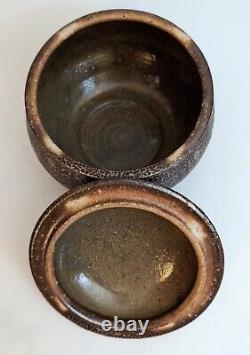 Mark Hewitt Pottery Lidded Pot Bowl Salt Glaze Aaron Weaver 2007 North Carolina