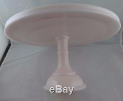 Martha Stewart By Mail Shell Pink Milk Glass 12 Large Footed Cake Plate Stand