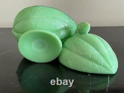 Martha Stewart Commissioned Jadeite Lidded Footed Melon Bowl or Candy Dish