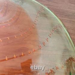 Massive Hand-Blown Art Glass Bowl 17 Murano-Style Orange Green Centerpiece