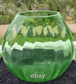 Massive Uranium Glass Fish Bowl 12 Glows Beautiful Rare Piece WON'T LAST