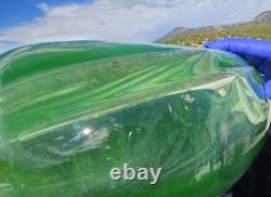 Massive Uranium Glass Fish Bowl 12 Glows Beautiful Rare Piece WON'T LAST