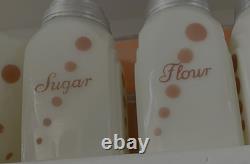 McKee Depression Glass RARE Custard Red Dots 4 Shakers S, P, F, S