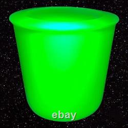 McKee Jadeite Round Refrigerator Canister Dish Bowl with Lid Uranium Glass Glow