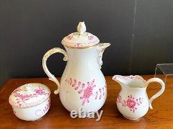 Meissen Pink India flower dinner and coffee service for 12, 92pcs, splendid