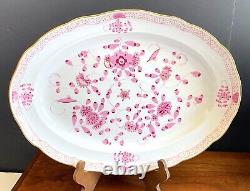 Meissen Pink India flower dinner and coffee service for 12, 92pcs, splendid