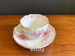 Meissen Pink India flower dinner and coffee service for 12, 92pcs, splendid