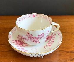 Meissen Pink India flower dinner and coffee service for 12, 92pcs, splendid