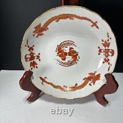 Meissen Red Court Dragon Bowl 9 7/8'