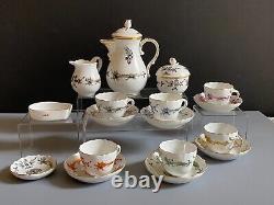 Meissen Rich Dragon Coffee Mocha Service 17 pcs, 1st choice, mint