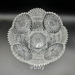 Meriden Diadem American Brilliant Cut Glass Bowl Early 20th Century 9 As-is