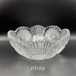 Meriden Diadem American Brilliant Cut Glass Bowl Early 20th Century 9 As-is