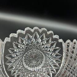 Meriden Diadem American Brilliant Cut Glass Bowl Early 20th Century 9 As-is