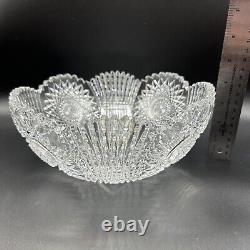 Meriden Diadem American Brilliant Cut Glass Bowl Early 20th Century 9 As-is