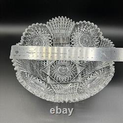 Meriden Diadem American Brilliant Cut Glass Bowl Early 20th Century 9 As-is