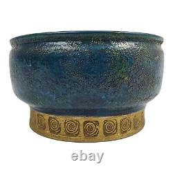 Mid-Century Bitossi Pottery Bowl Centerpiece Cinese Aldo Londi Italy Signed