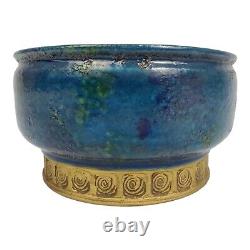 Mid-Century Bitossi Pottery Bowl Centerpiece Cinese Aldo Londi Italy Signed