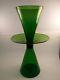 Mid-Century Blenko Art Glass Handblown Large 2 Pc. Green Atom