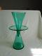 Mid-Century Blenko Art Glass Handblown Large 2 Pc. Green Atomic Vase