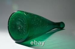 Mid Century Blenko/Pilgrim Winslow Anderson Genie Decanter Crackle Glass Bottle