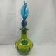 Mid Century Modern Rainbow Glass Company DuoTone Decanter withTwisted Stopper