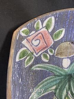 Mid-Century Tilgman's Keramik Sweden Bowl with Young Girl & Leaf Decoration