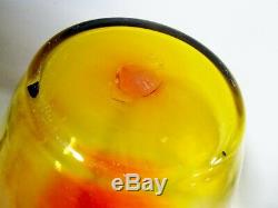 Midcentury BLENKO Art Glass Wayne Husted 626-L Bottle DECANTER 20.5 Tangerine