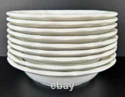 Mikasa French Countryside White Wide Rim Soup Bowls 8 1/2 Set of 9 F9000