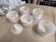Milk Glass Ivy Tower Grape Pattern Stackable Bowl Set With Serving Spoons