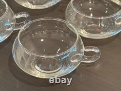 Moderno 14-Piece Hand Blown Crystal Punch Bowl Set with Cups, Ladle & Box