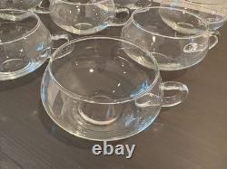 Moderno 14-Piece Hand Blown Crystal Punch Bowl Set with Cups, Ladle & Box