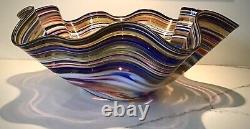 Monumental Blown Art Glass Bowl Signed & Dated By Darren Goodman 2005