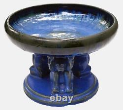 Monumental Blue Fulper Effigy bowl. 1910s. Perfect condition