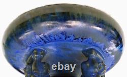 Monumental Blue Fulper Effigy bowl. 1910s. Perfect condition