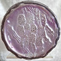 Monumental Consolidated Martele' Blackberry Vase, Rare Purple Wash, Circa 1930