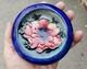Moorcroft Clematis Pottery Bowl 4-1/4 turned in edge 1930s