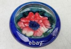 Moorcroft Clematis Pottery Bowl 4-1/4 turned in edge 1930s