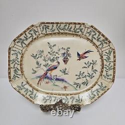 Mottahedeh Ch'ing Garden Octagonal Platter 13.75? L x 10.9W