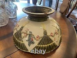 Mottahedeh Fan Bowl Majolica Italy Large Punch Bowl Centerpiece